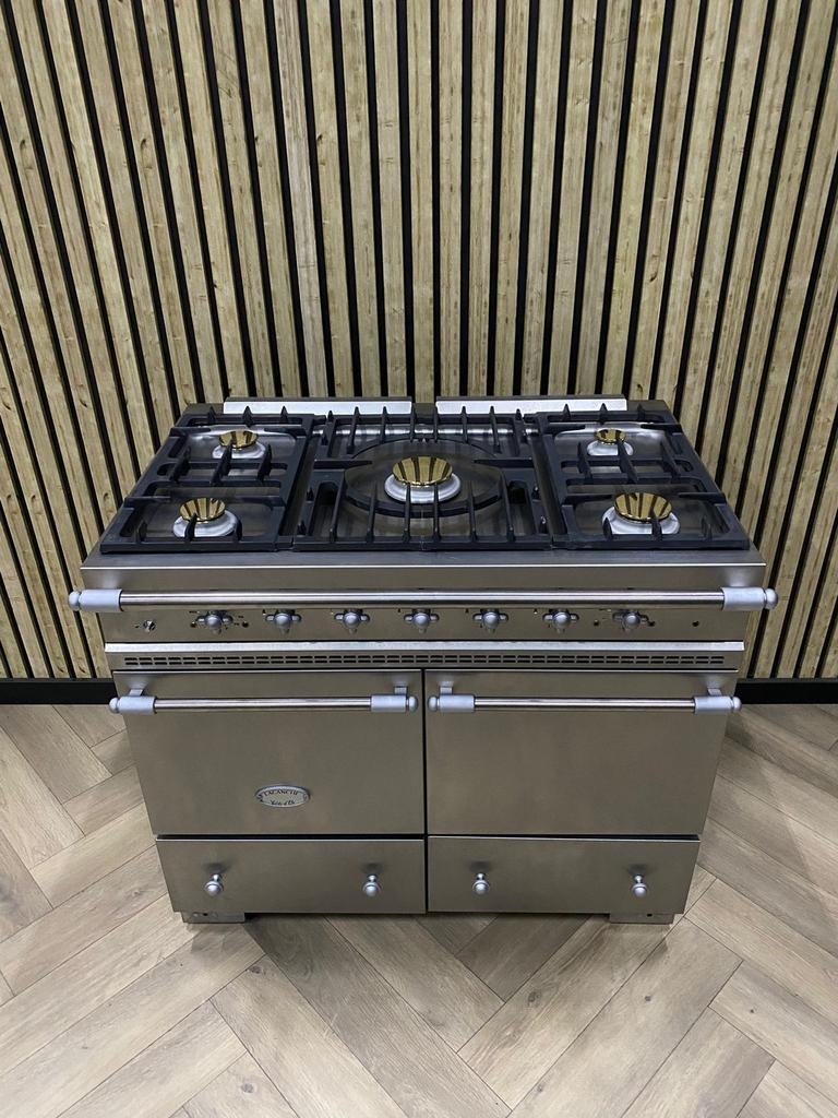 Lacanche Inox 100cm Dubbele Oven + Hete Lucht in Nette Staat, Ophalen of Verzenden, Zo goed als nieuw, Grill, Elektrisch