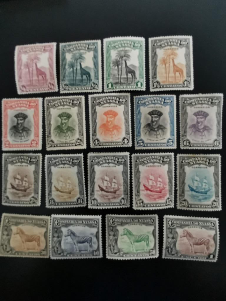 Colonie portugaise Nyassa 1921 - girafe, Vasco de Gama,zèbre, Enlèvement ou Envoi, Autres pays, Non oblitéré