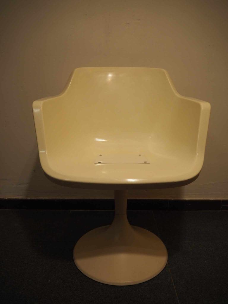 Space Age design armchair, 1970s, Ophalen, Kunststof, Wit, Zo goed als nieuw