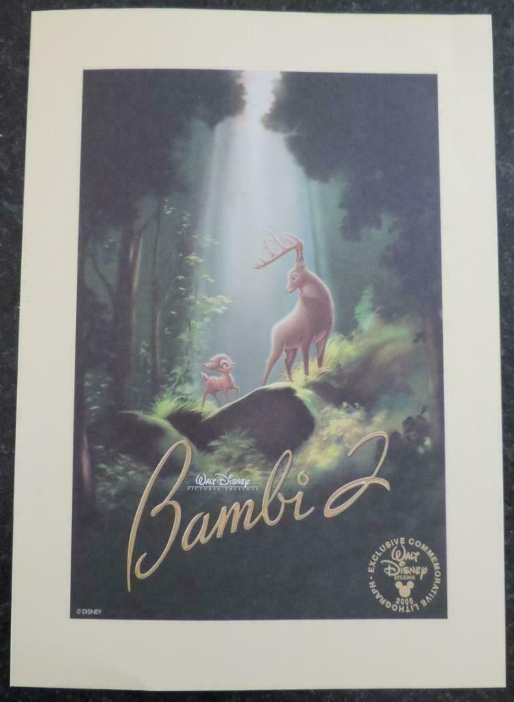 Disney litho Bambi 2 (2005), Enlèvement ou Envoi, Bambi ou Dumbo, Neuf, Autres types