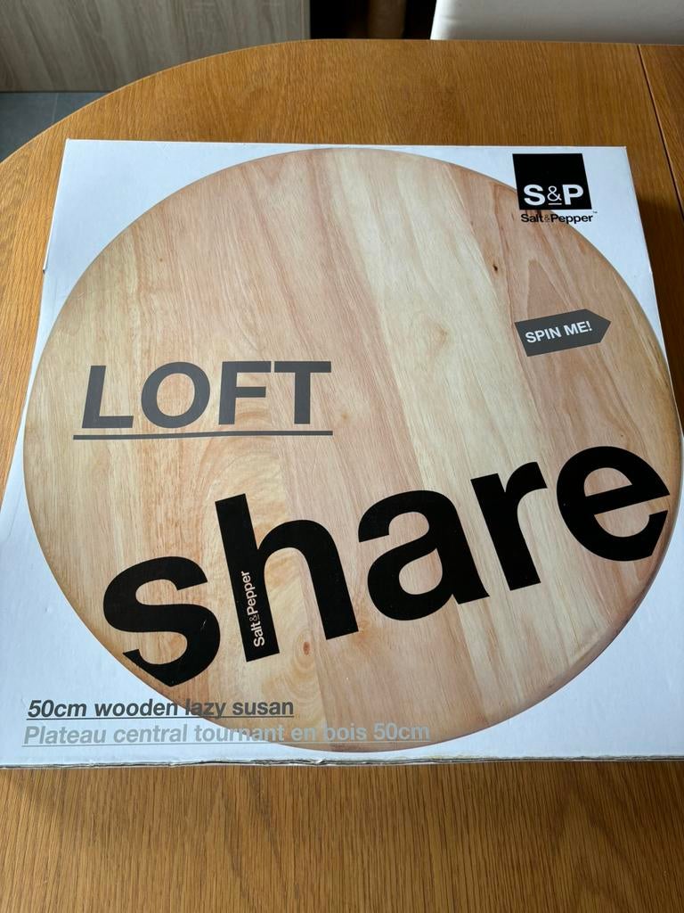 Salt & Pepper Loft 50cm wooden lazy Susan, Huis en Inrichting, Ophalen, Nieuw