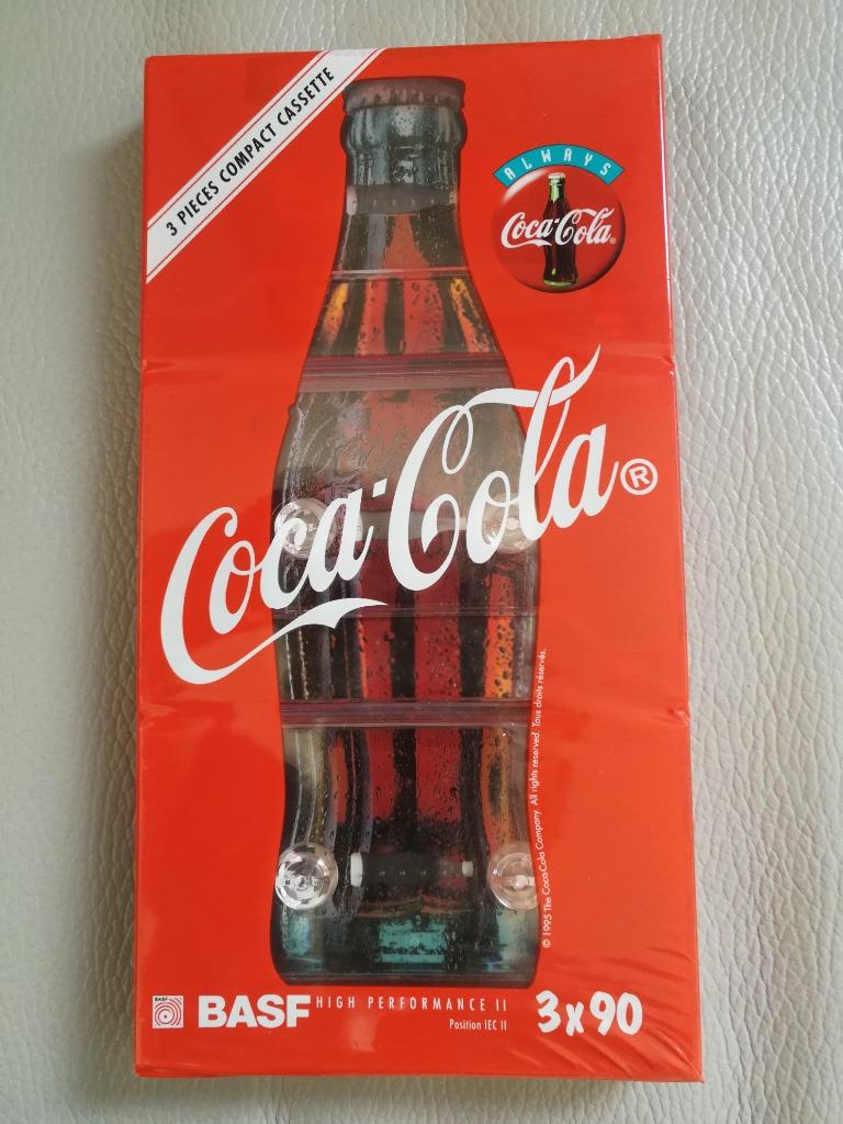 3 X BASF 90' High performance II Coca Cola uit 1995, Enlèvement ou Envoi, Neuf, dans son emballage, 2 à 25 cassettes audio, Vierge