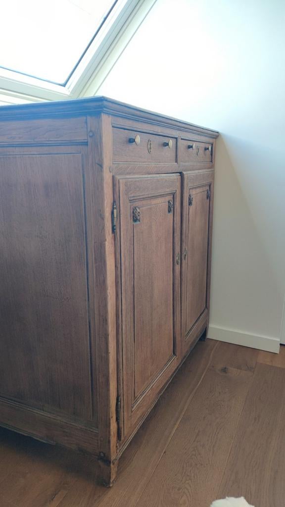 Vintage kast met twee lades 60 x 107 x 104cm, Huis en Inrichting, Ophalen, Gebruikt, Antiek
