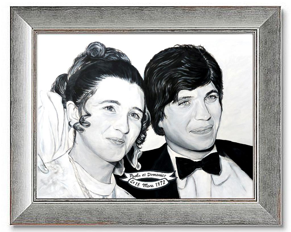 Paola et Domenico (Mariage 1972) Peinture, Enlèvement