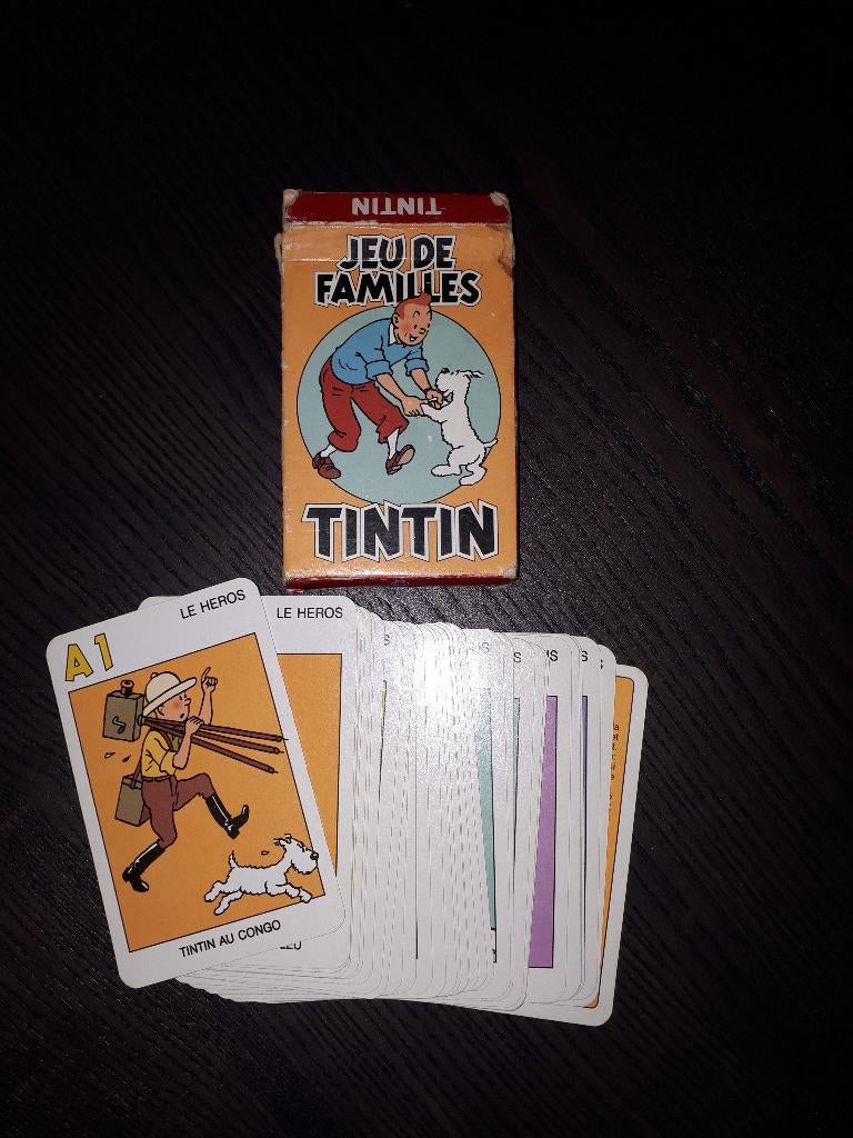 Kuifje familiespel, Verzamelen, Speelkaarten, Jokers en Kwartetten, Ophalen, Zo goed als nieuw, Speelkaart(en)
