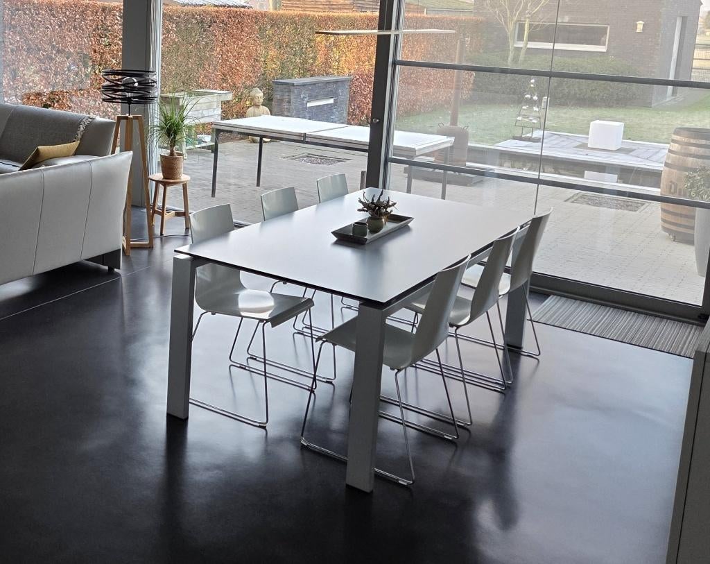 Moderne eettafel 200cm x 100cm (met stoelen mogelijk), Huis en Inrichting, Ophalen, Gebruikt, 100 tot 150 cm, Vijf personen of meer
