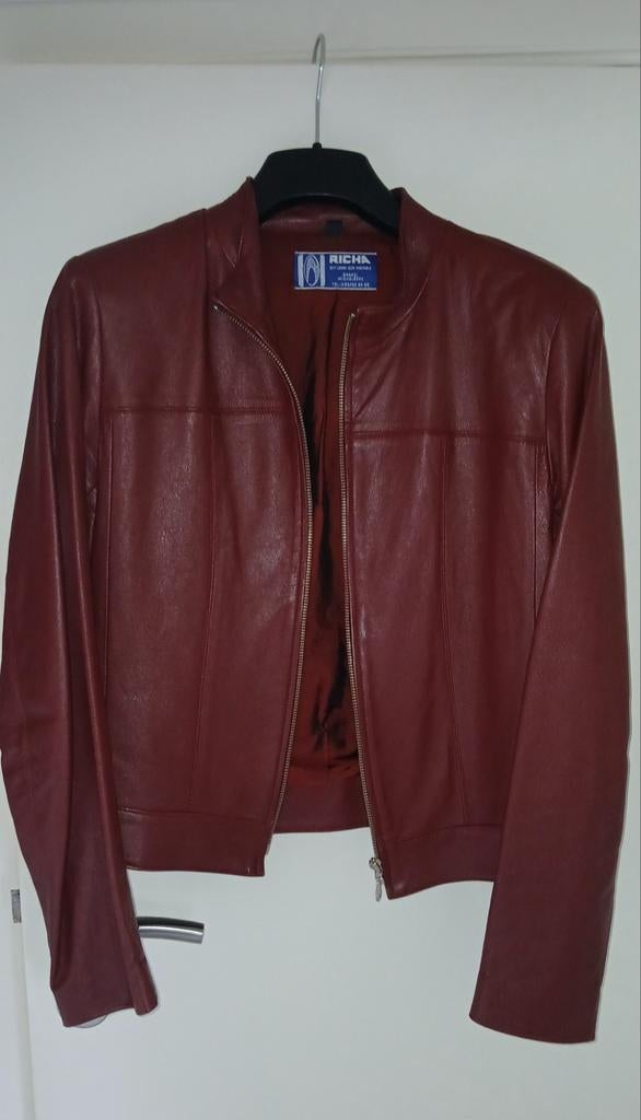 Lederen jas, Kleding | Dames, Ophalen, Zo goed als nieuw, Maat 38/40 (M)