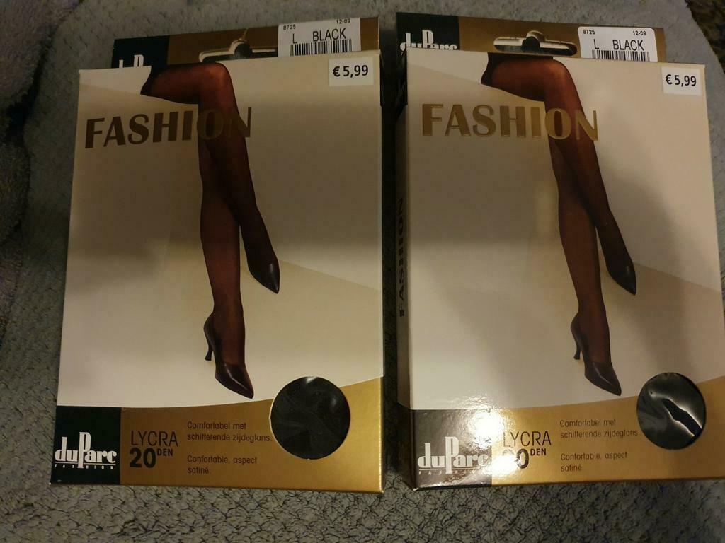 Nieuwe panty's 2 paar van duParc maat L, Ophalen, DuParc, Zwart, Nieuw