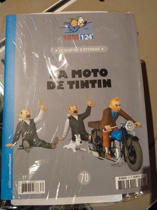 Les autos de Tintin 1/24 (#70 La moto de Tintin), Enlèvement ou Envoi, Tintin, Neuf