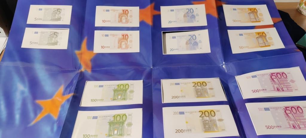 eurobiljetten: didactisch materiaal, Ophalen of Verzenden