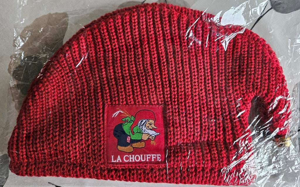 La Chouffe gebreide kaboutermuts NIEUW wit logo, Verzamelen, Ophalen of Verzenden