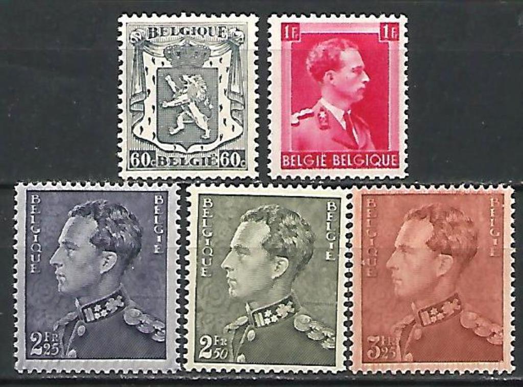 1940 Staatswapen + Leopold III  OBP 527/31**, Postzegels en Munten, Orginele gom, Ophalen of Verzenden, Zonder stempel, Postfris