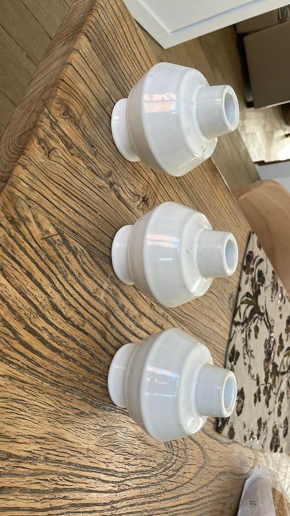 Flamant kleine kandelaar gebroken wit setje, Maison & Meubles, Accessoires pour la Maison | Bougeoirs & Bougies, Neuf, Enlèvement ou Envoi