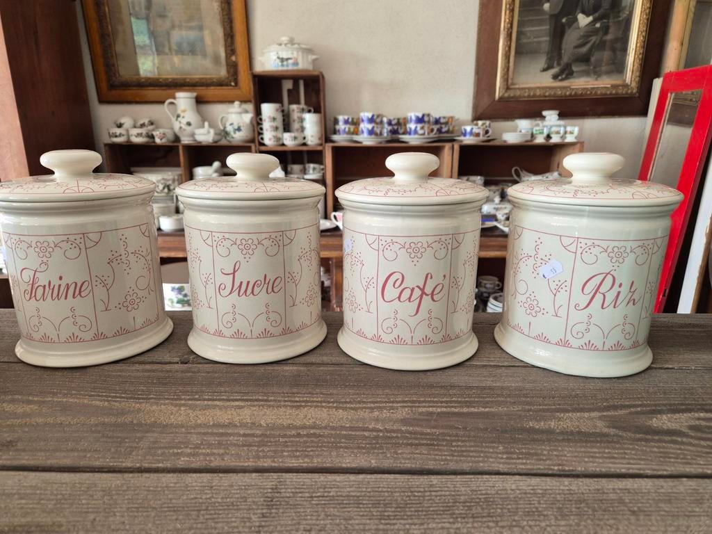 55€/pièce * Pots à condiments Boch Keramis Copenhague rouge, Enlèvement