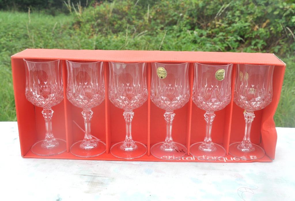 6 verres en cristal d'arques modéle Longchamp 17,5cl neuf, Ophalen of Verzenden
