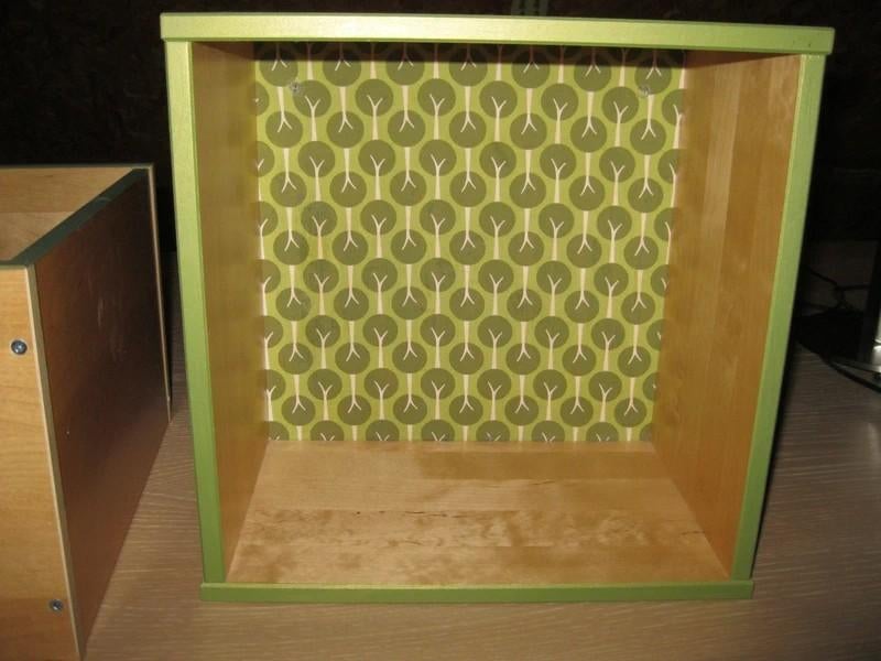 wandkastjes ikea met bomenprint, Ophalen of Verzenden, Zo goed als nieuw, Wanddecoratie