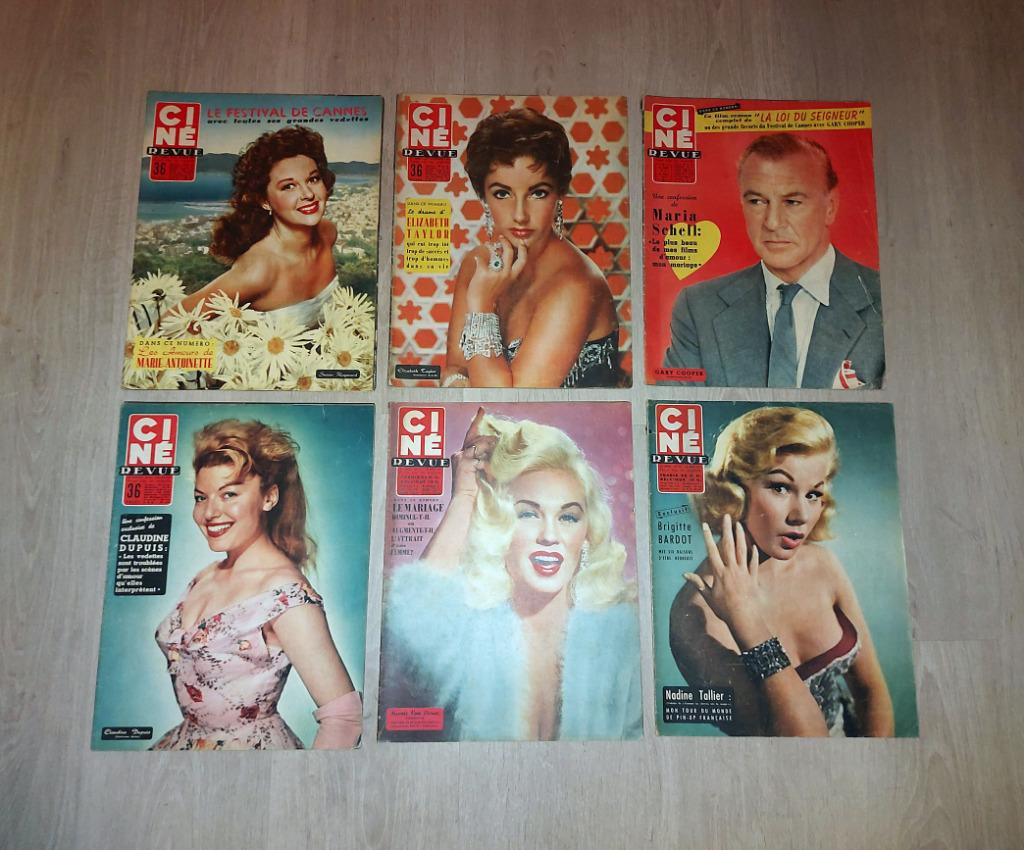 Ciné Revue - Lot de 23 N° Année 50, Collections, Revues, Journaux & Coupures, Journal ou Magazine, 1940 à 1960, Enlèvement ou Envoi