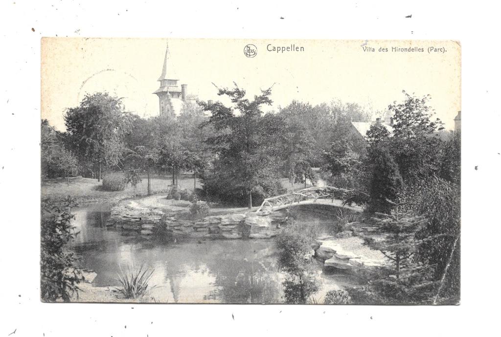 Cappellen NA15: Villa des Hirondelles. Parc 1910, Envoi, Avant 1920, Affranchie, Anvers