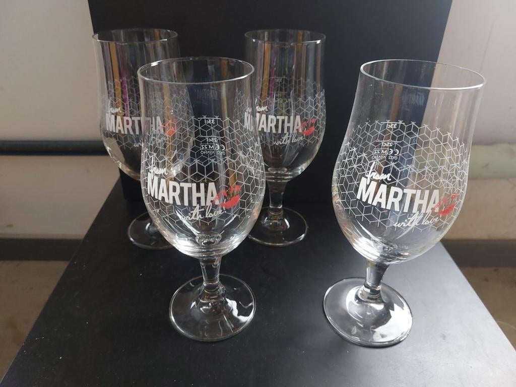 Martha bierglazen, Verzamelen, Ophalen of Verzenden, Zo goed als nieuw, Bierglas