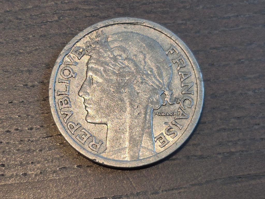 Munt République Française Morlon 1948 2 francs, Ophalen of Verzenden, Frankrijk