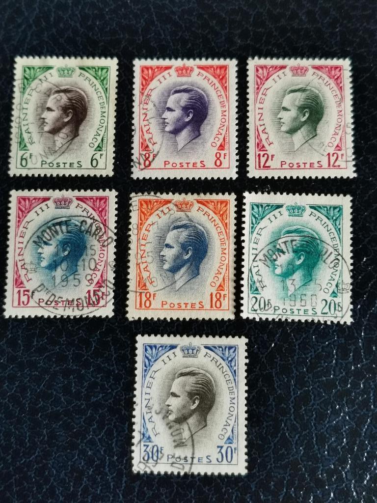 Monaco 1955 - Prins Rainier III, Ophalen of Verzenden, Monaco, Gestempeld