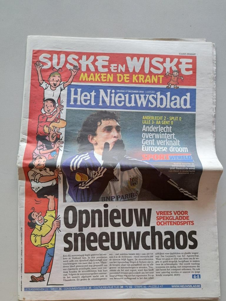 Suske en Wiske maken de krant, Ophalen, Krant