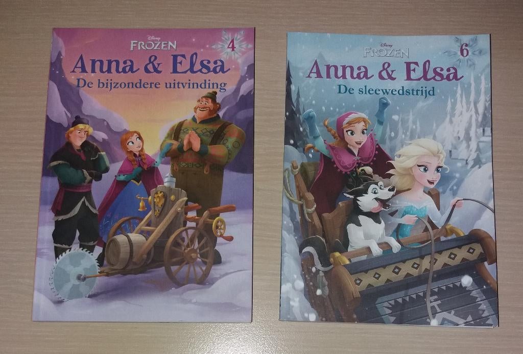 Frozen - Anna & Elsa - 2 boekjes, Boeken, Kinderboeken | Jeugd | onder 10 jaar, Zo goed als nieuw, Ophalen of Verzenden