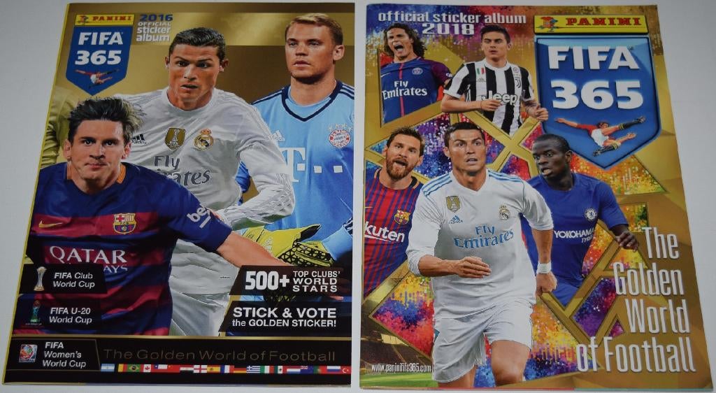 Panini FIFA 365/Lot de 4 albums vides, Enlèvement ou Envoi, Comme neuf, Livre ou Revue