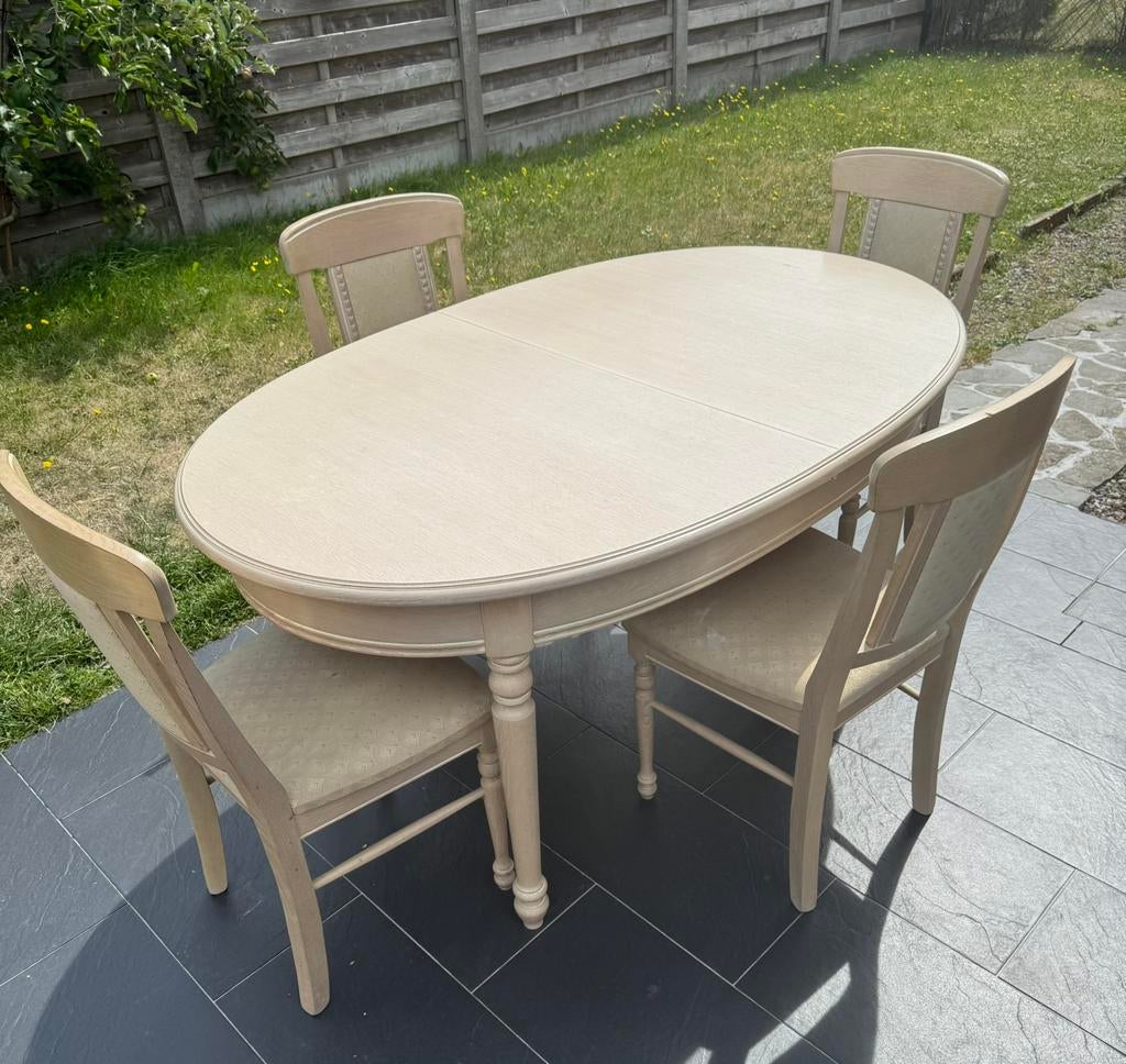 Belle table de cuisine ovale en chêne, Enlèvement, Comme neuf