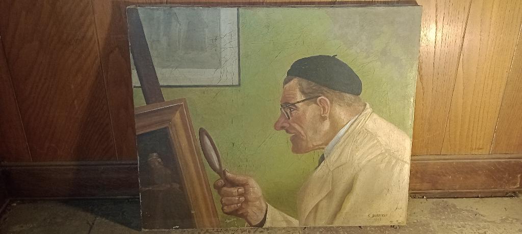 Schilderij doek,gesigneerd G.of C.De Rycker,1943,60x50,n127, Ophalen