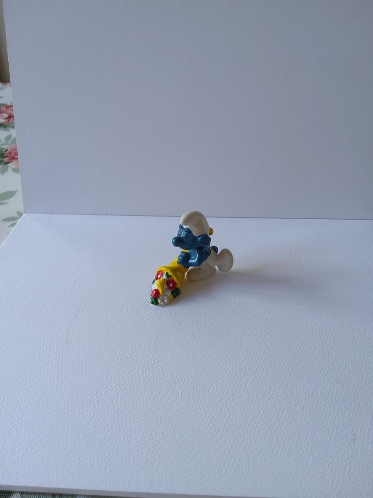 Smurf met hoorn des overvloeds, Ophalen of Verzenden, Gebruikt, Poppetje, Figuurtje of Knuffel