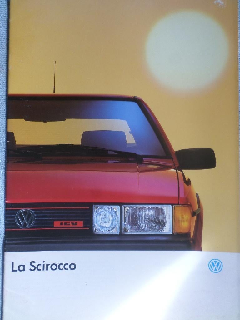 Brochure de la Volkswagen VW Scirocco GT GTX 16 V - FRANÇAIS, Enlèvement ou Envoi, Volkswagen