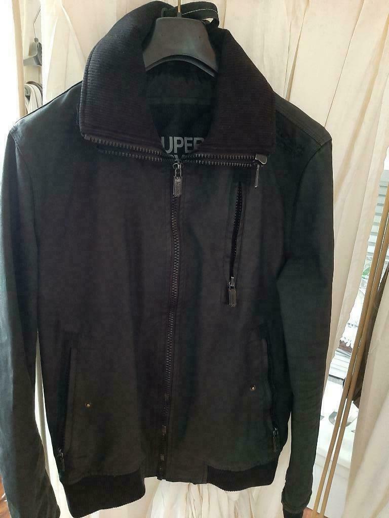 Winterjas Superdry (winter) maat Med zgst, Maat 48/50 (M), Zwart, Ophalen of Verzenden, Zo goed als nieuw