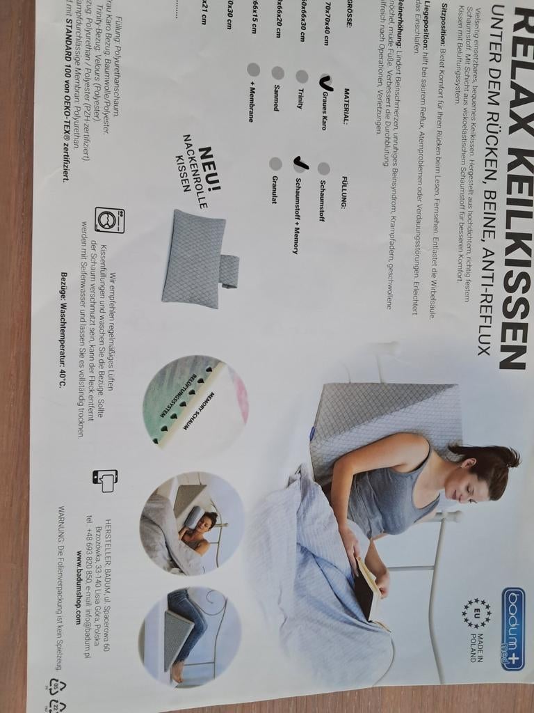Borstliftkussen voor relaxbed Bodum, Diversen, Ophalen of Verzenden, Zo goed als nieuw