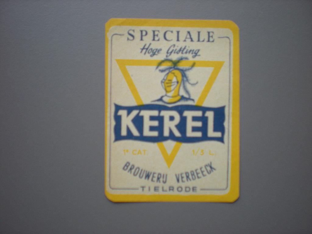bier - etiket - brouwerij Tielrode, Ophalen of Verzenden, Zo goed als nieuw, Reclamebord, Plaat of Schild, Overige merken