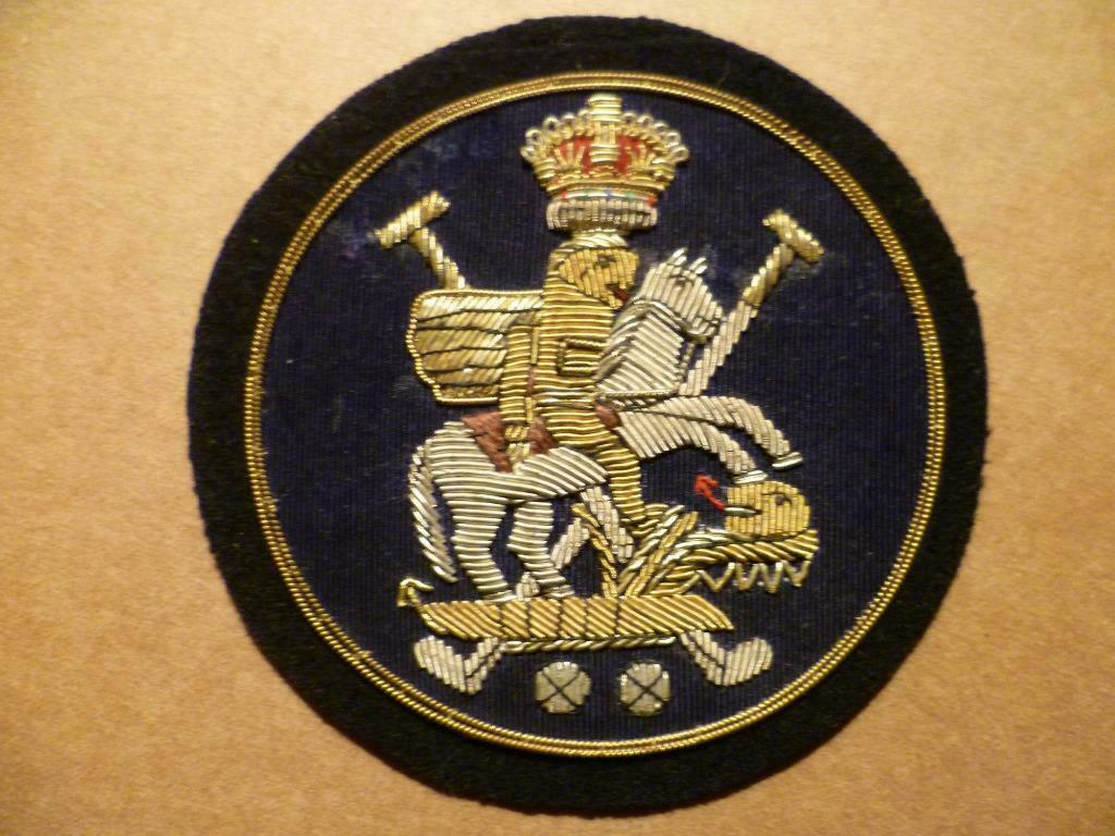 Polo, paardensport, blazerbadge, bullion wire, King's Crown, Overige kleuren, Verzenden, Overige typen, Nieuw