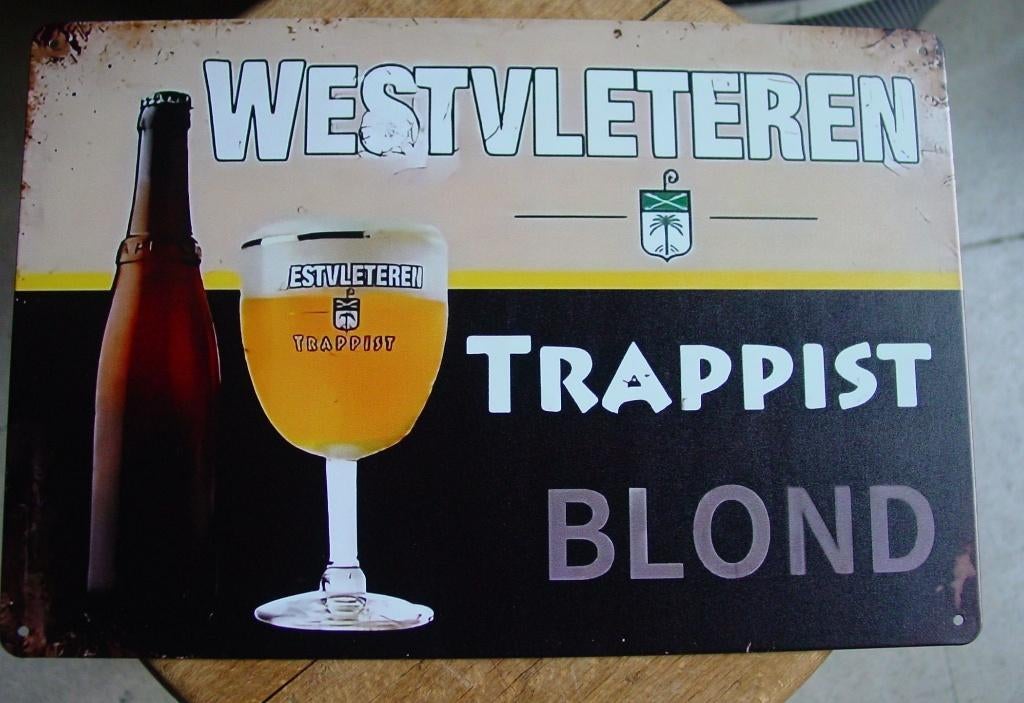 TRAPPIST WESTVLETEREN REKLAME -METAAL-, Ophalen of Verzenden