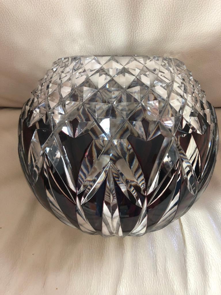 Vase globe en Val Saint Lambert, Antiek en Kunst, Ophalen