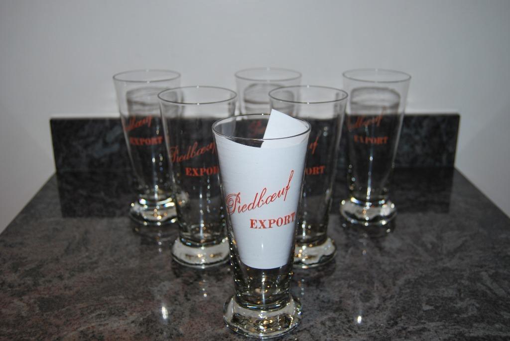 BIERE PIEDBOEUF.  6 ANCIENS VERRES, Enlèvement ou Envoi