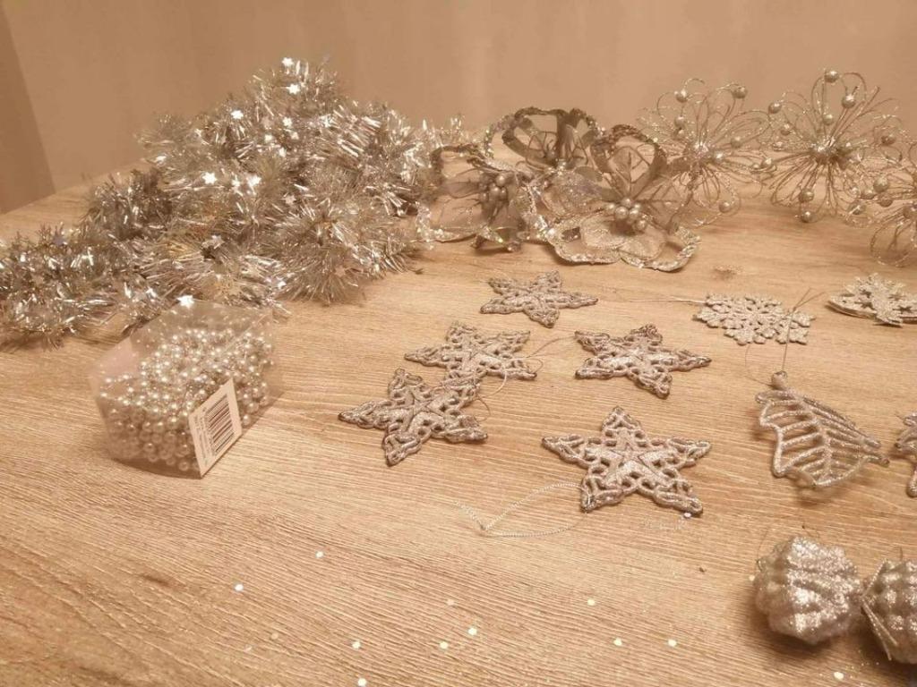kerstversiering zilver, Diversen, Ophalen, Gebruikt