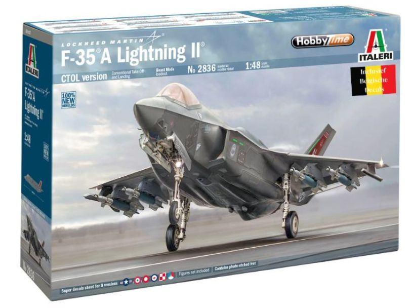 ITALERI 2836-BE F-35A LIGHTNING II WITH BELGIAN DECALS 1/48, Hobby & Loisirs créatifs, Modélisme | Avions & Hélicoptères, Neuf