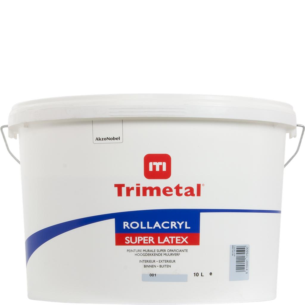 Trimetal peinture rollacryl super latex 10L, Neuf, 10 à 15 litres, Enlèvement, Peinture