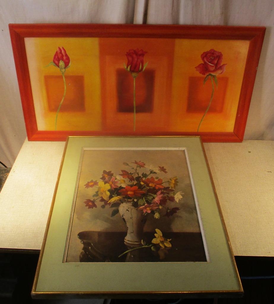 3 magnifiques tirages d'art avec des fleurs, Enlèvement ou Envoi, Comme neuf, Imprimé