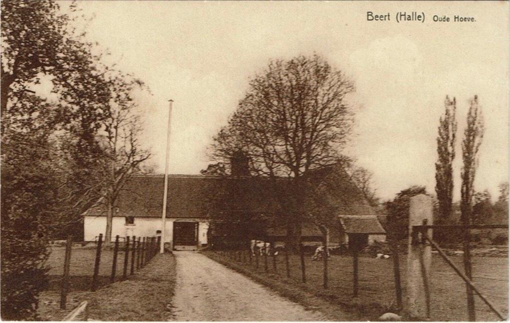 Oude postkaart Beert (Halle) Oude Hoeve, Verzamelen, Postkaarten | België, Verzenden, 1920 tot 1940, Ongelopen, Vlaams-Brabant