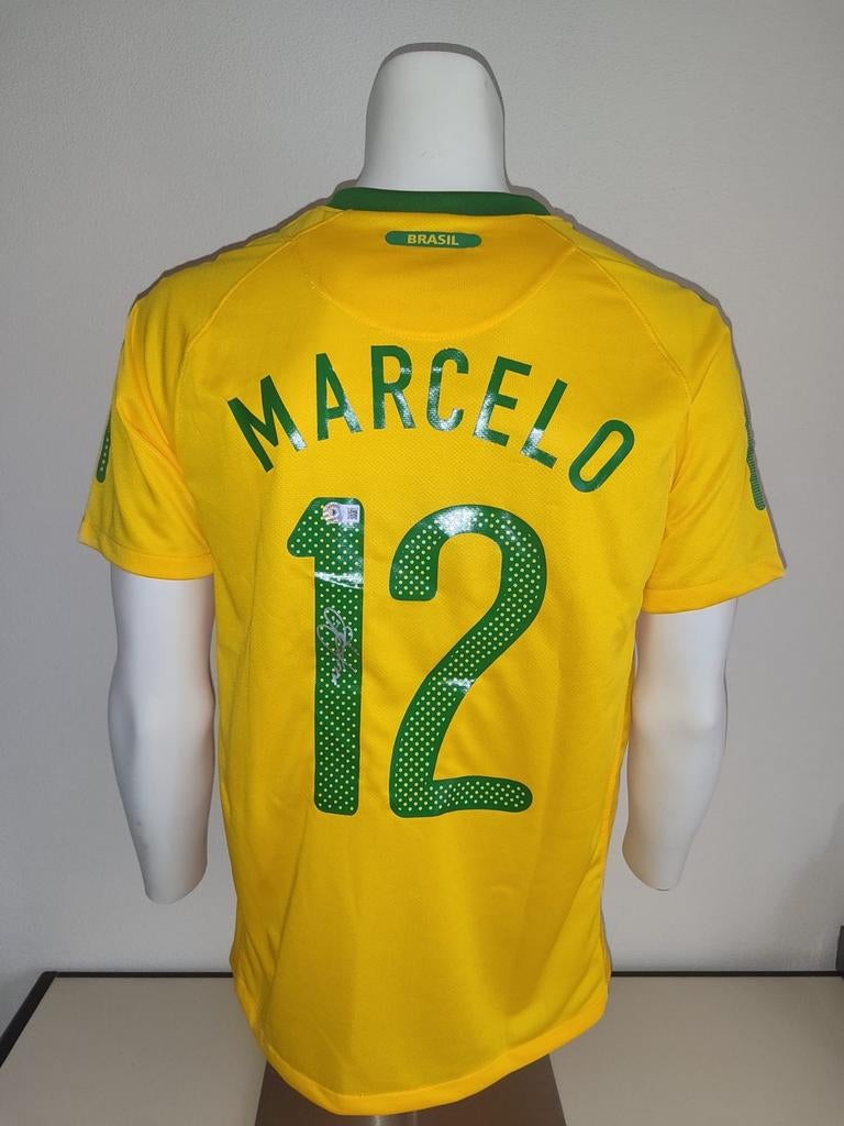 Marcelo gesigneerd Brazilië shirt met Beckett coa, Verzamelen, Ophalen of Verzenden, Nieuw, Shirt
