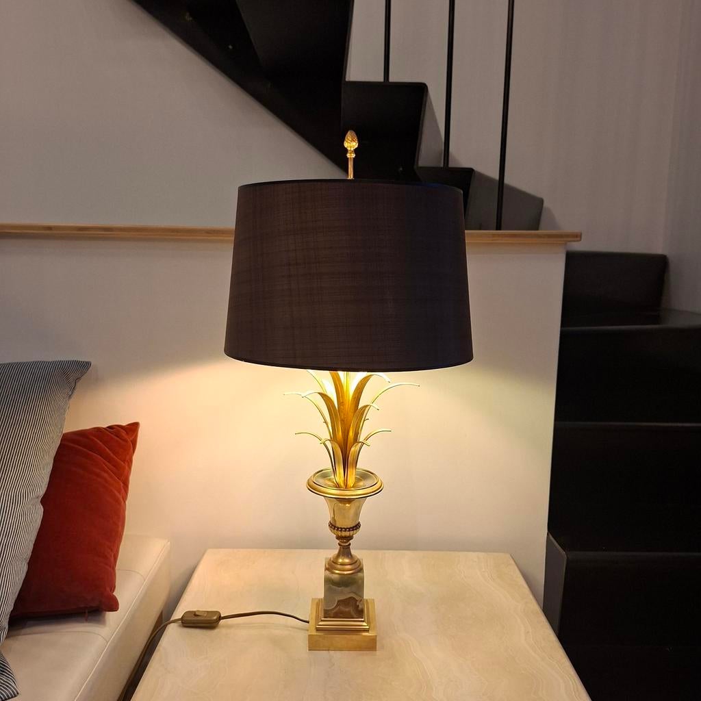 Lampe palmier laiton doré maison Boulanger, Antiquités & Art, Antiquités | Éclairage, Enlèvement