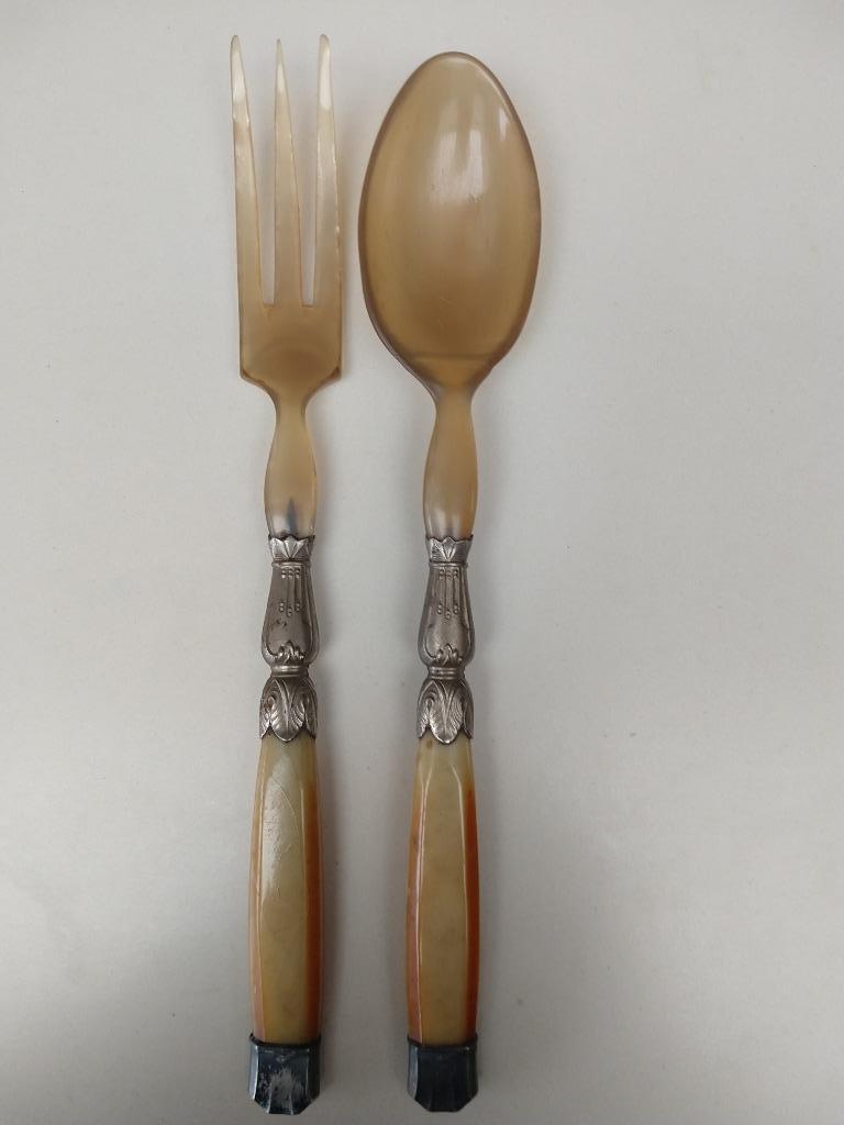 Vintage art deco salade bestek, Antiek en Kunst, Ophalen