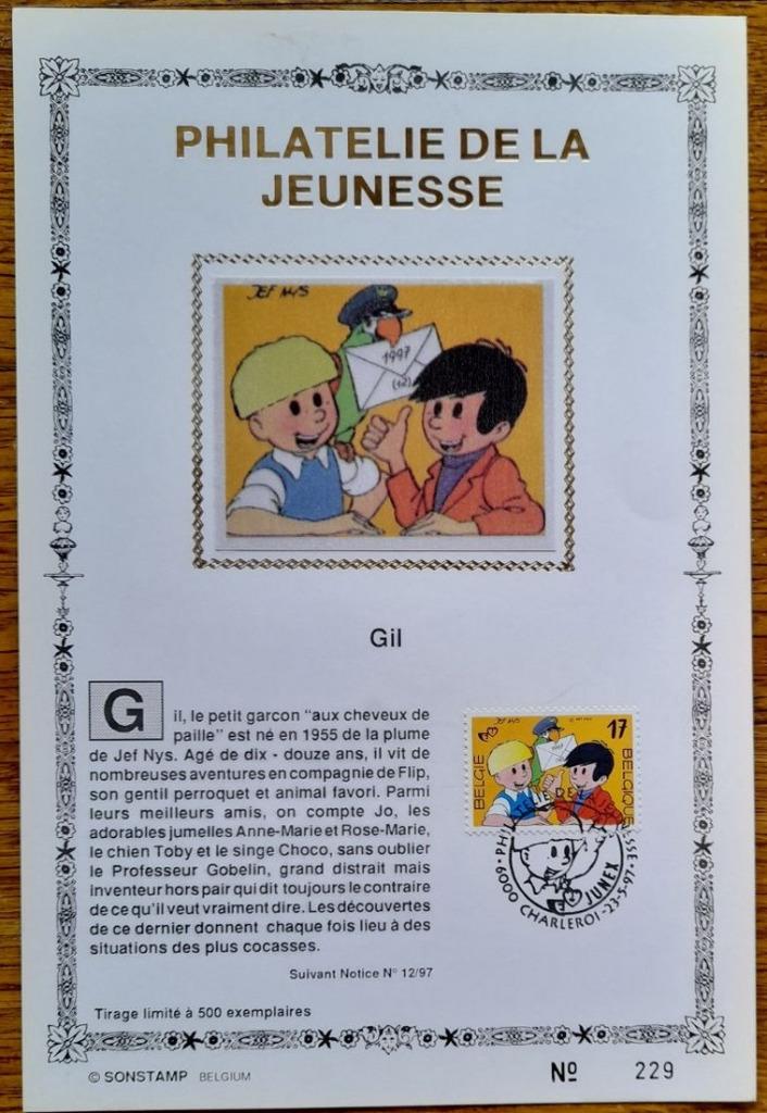 Année 1997 : Carte souvenir or/gold fdc soie - 2707 - Jommek, Enlèvement ou Envoi