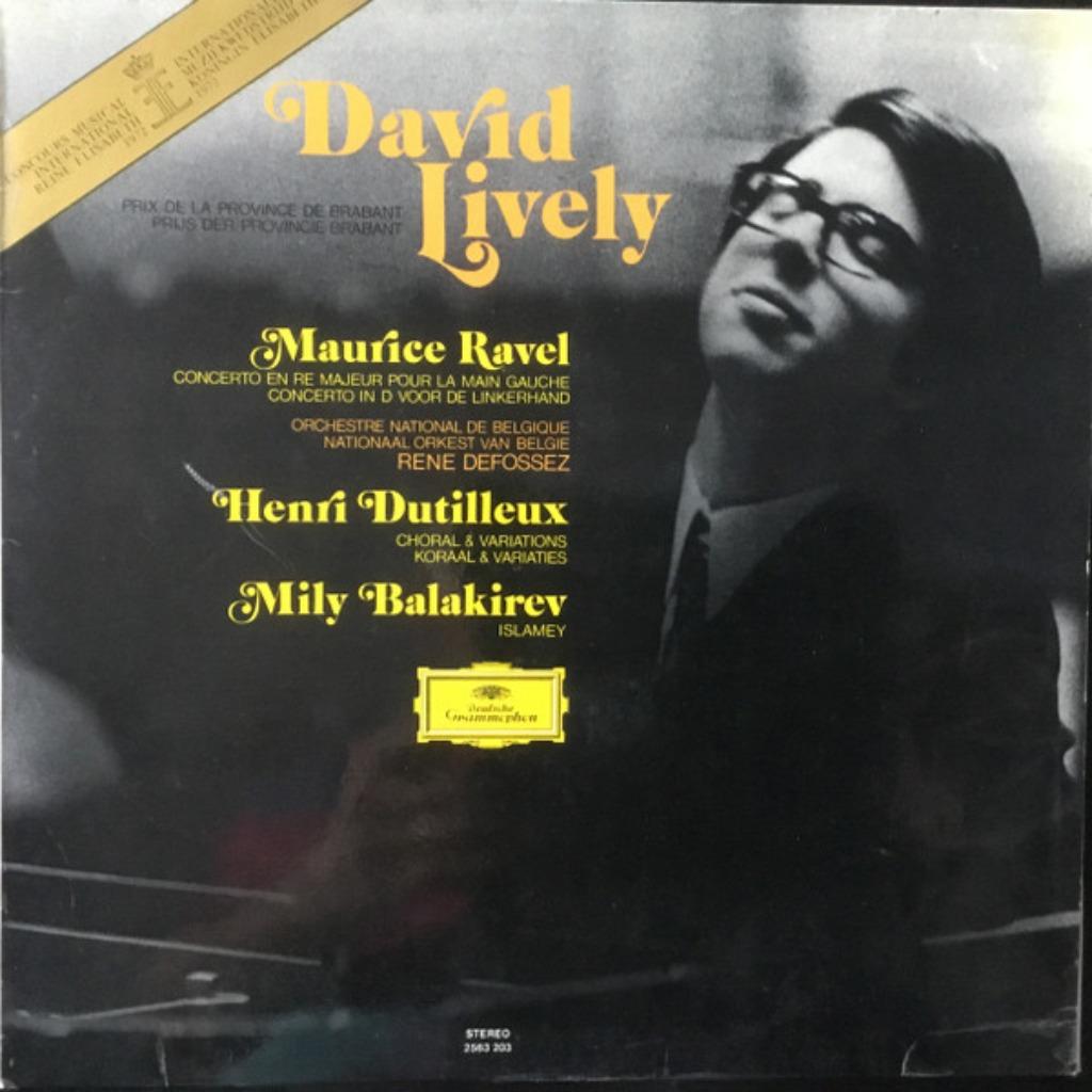 Koningin Elisabethwedstrijd, DAVID LIVELY piano 1972, Cd's en Dvd's, Ophalen, Overige typen, Zo goed als nieuw, 12 inch