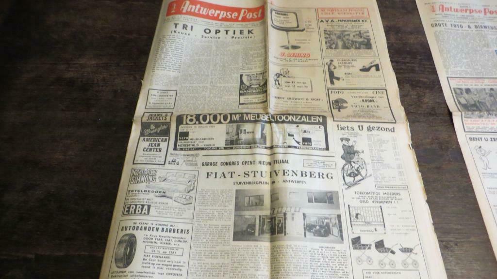 ANTWERPSE POST  weekblad uit 1970 en 1972, Verzamelen, Ophalen of Verzenden, 1960 tot 1980, Krant